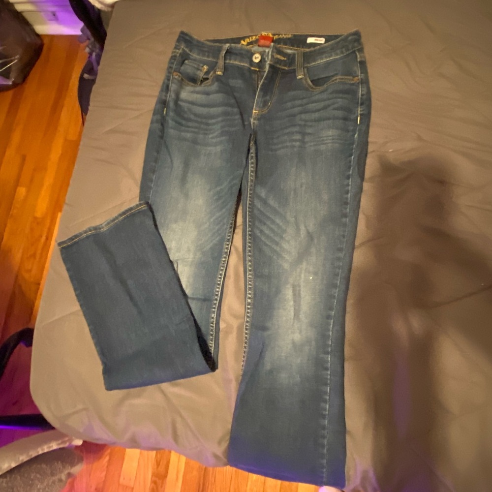 Low rise flared jeans
